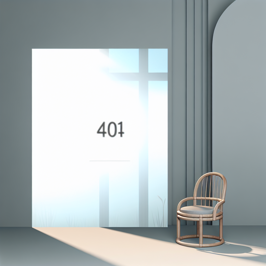 Page not found - peaceful empty room